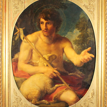 Pompeo Batoni (Lucca 1708-1787 Rom), "Hl. Johannes der Täufer in der Wildnis", 96 x 74 cm, Erlös: 212.000,-